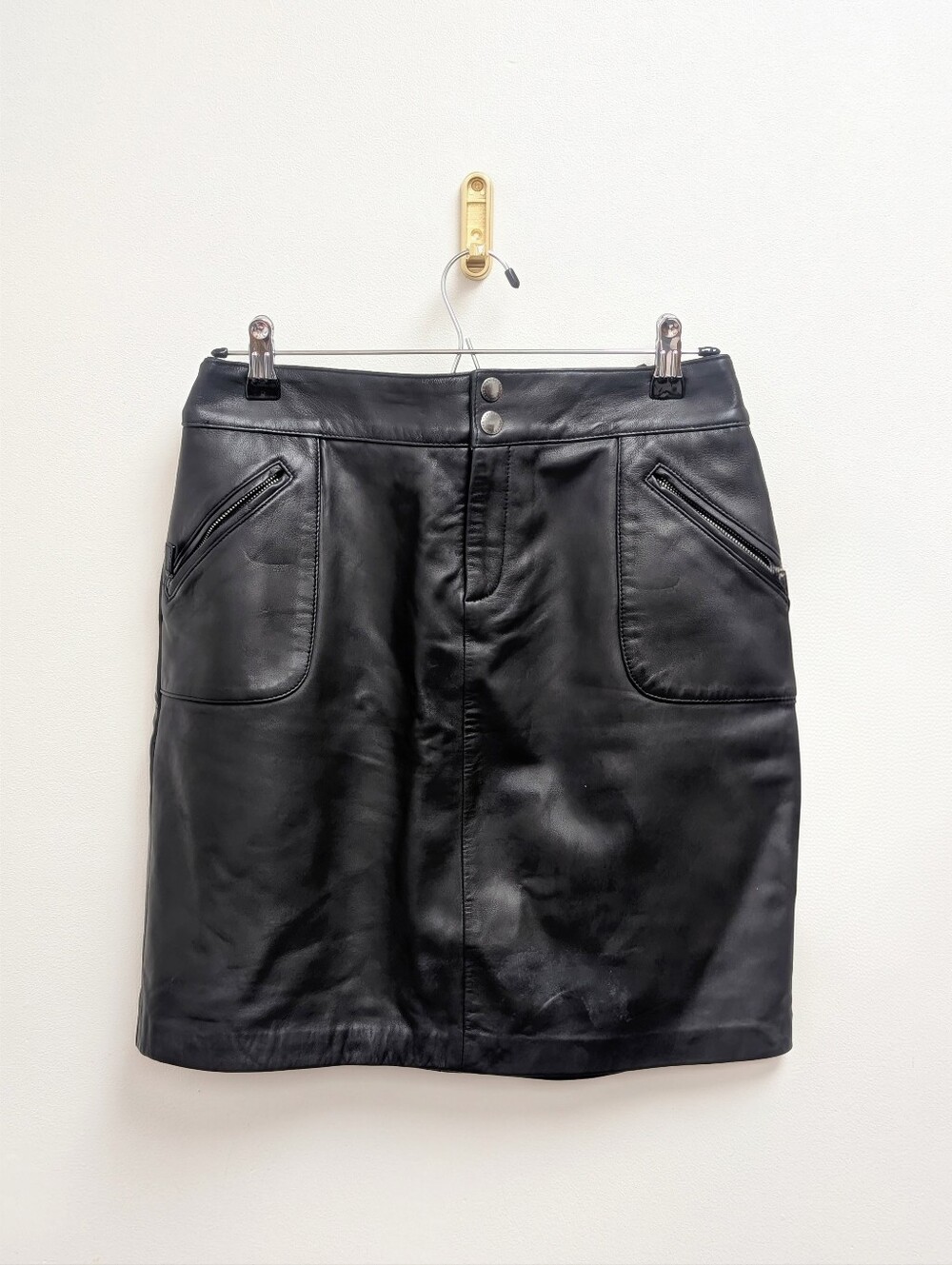 Ralph Lauren Genuine Leather Pencil Skirt